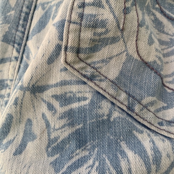 Mumu Blue Berkeley Bells Palm Leaf Print Pants - Picture 15 of 16